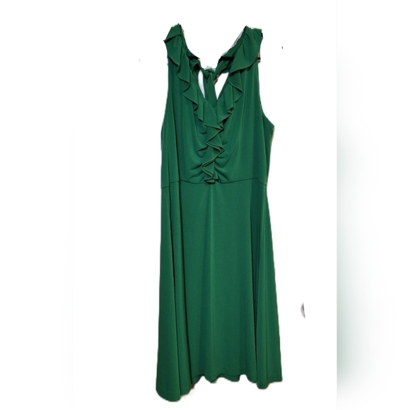 Donna Ricco Green Sleeveless Dress Size 12 - Picture 1 of 7